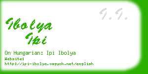 ibolya ipi business card